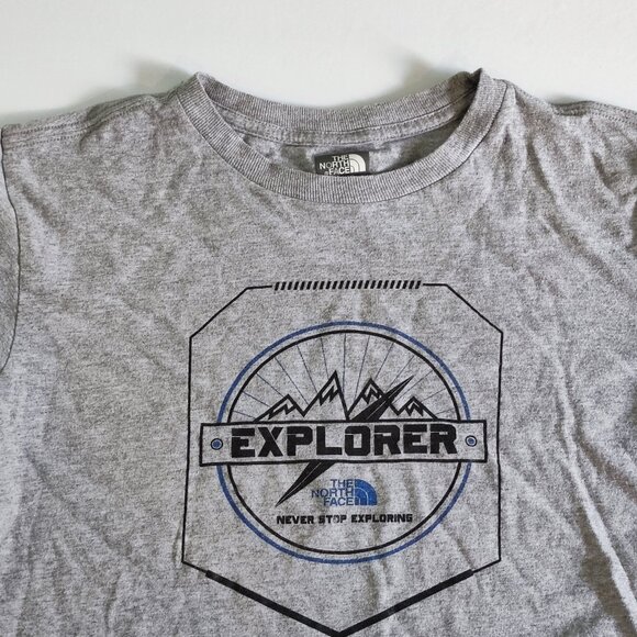 The North Face Explorer T-shirt Boys size M (10-12) grey short sleeve - Picture 2 of 9